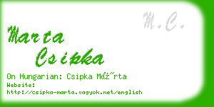 marta csipka business card